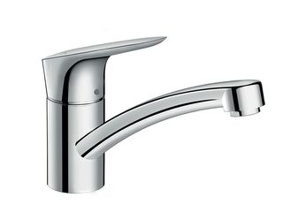 Baterie umyv./dřezová HG Logis 120, s otočným ústím, chrom