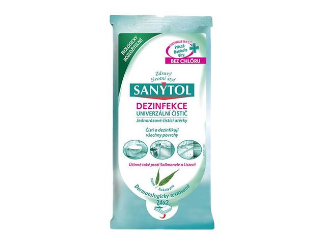 Obrázek produktu Sanytol dezinfekce jednorázové čistící utěrky eukalyptus 36 ks