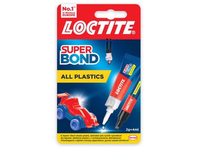 Obrázek produktu Lepidlo sekundové Loctite Super Bond All Plastics, 2g+aktivátor 4ml