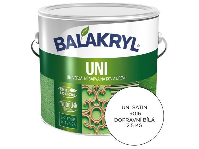 Obrázek produktu Balakryl UNI SAT RAL 9016 dopravní bílá (2,5kg)