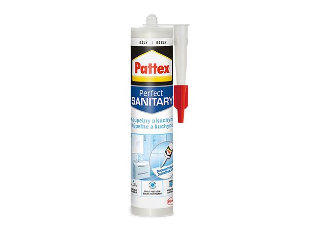 Obrázek produktu Silikon sanitární Pattex pro koupelny a kuchyně, bílý, 280 ml