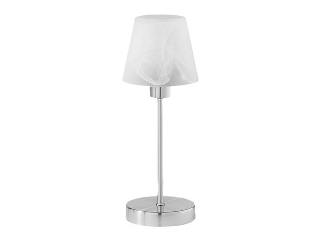 Obrázek produktu Lampička stolní dotyková, 1x E14, max.40W matný nikl, průhledné sklo V:32cm