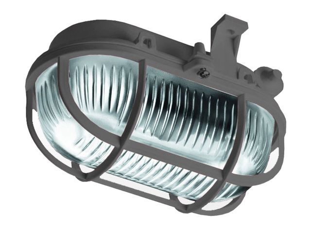 Obrázek produktu Svítidlo venkovní ovál 60W plast šedá