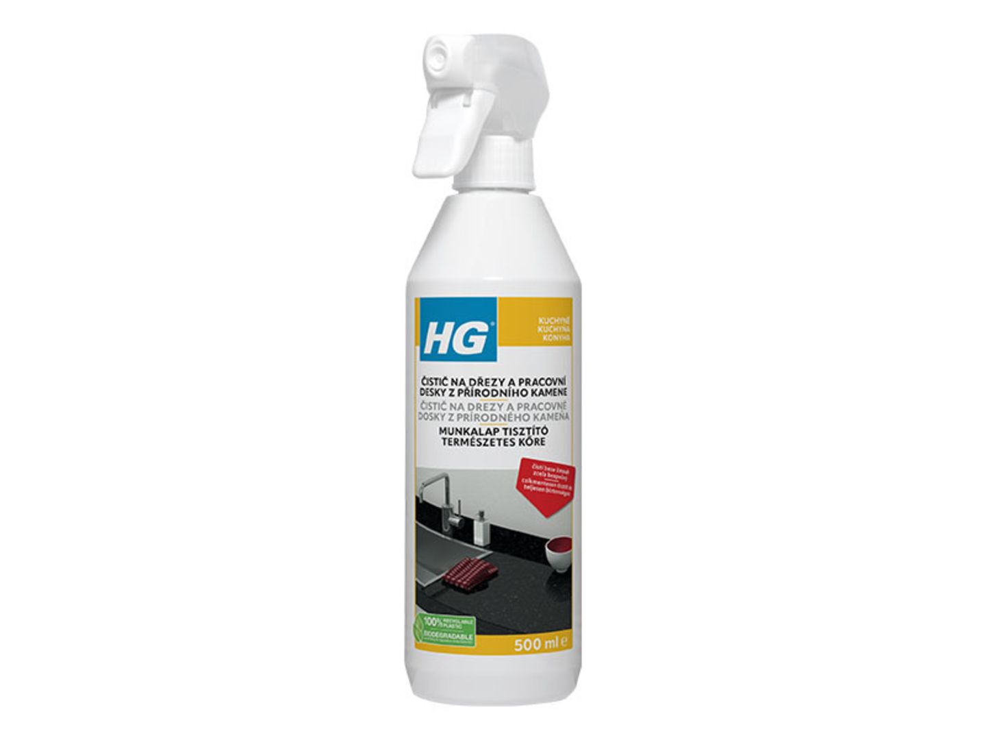 HG čistič na dřezy a pracovní desky z přírodního kamene 500 ml