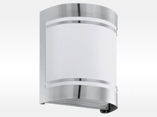 Svitidlo venkovní nástěnné CERNO, 1X40W E27, nerez ocel, opál.sklo