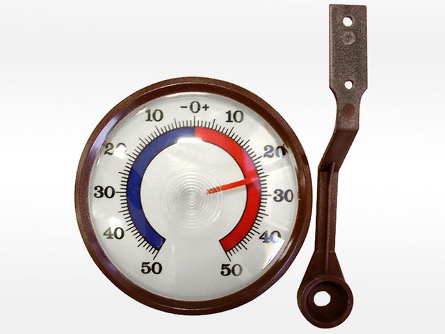 Obrázek produktu TEPLOMĚR VENKOVNÍ KULATÝ NA ŠROUBY -50+50°C 12X7X1