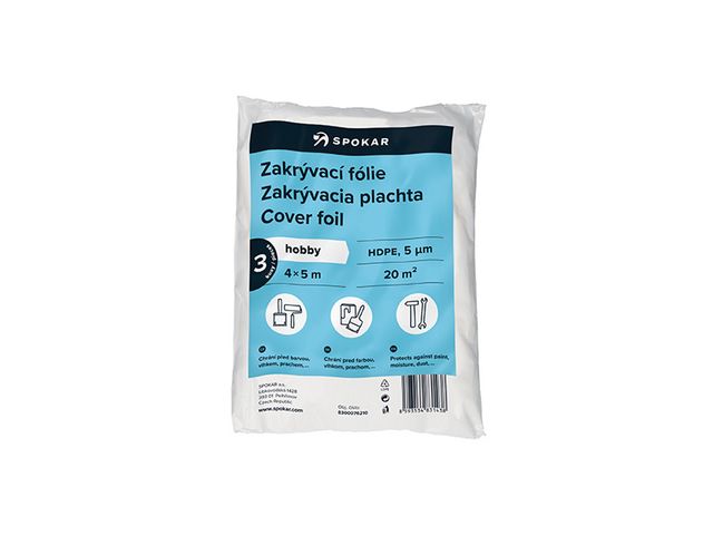 Obrázek produktu Fólie zakrývací 4x5m HDPE-5MY, 3ks