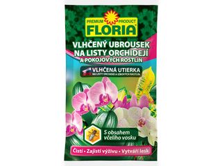 Ubrousek vlhčený na orchideje a pokojové rostliny 6g, Floria