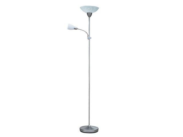Obrázek produktu Lampa stojací HARMONY lux, se čtecím ramínkem, H178cm, hedvábně lesklá chromová/