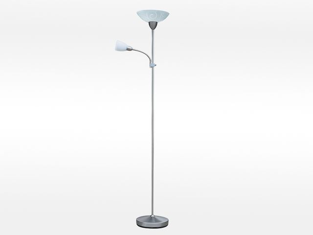 Obrázek produktu Lampa stojací HARMONY lux, se čtecím ramínkem, H178cm, hedvábně lesklá chromová/
