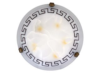 Lampa stropní ETRUSCO, D30cm, řecký vzor/ bronzové klipy