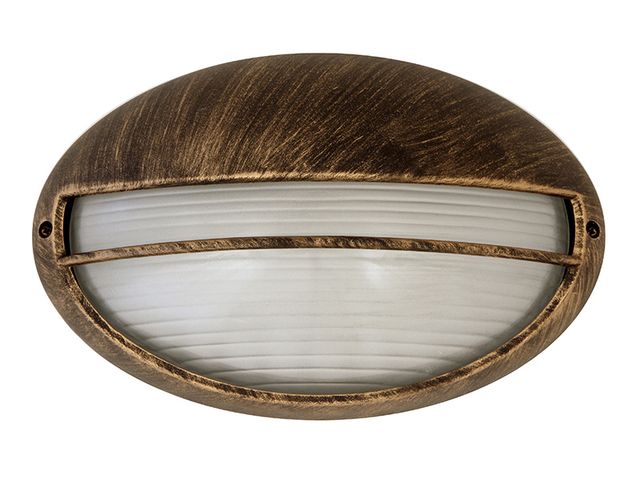 Obrázek produktu Lampa stropní venkovní HEKTOR, oval, 32x20,5cm, antická zlatá