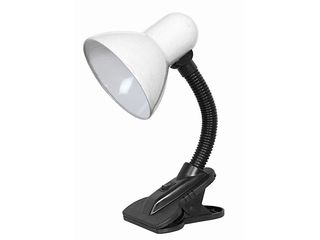 Svítidlo stolní, 1xE27/60W, kov, plast, bílá barva, v.30cm