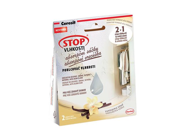 Obrázek produktu Ceresit Stop vlhkosti absorpční sáčky vanilka 2x50 g