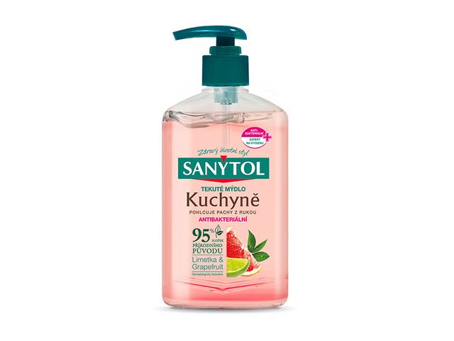 Obrázek produktu Sanytol antibakteriální mýdlo 95% přírodní složení - kuchyně 250 ml