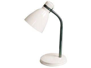 Lampa stolní PATRIC, H32cm, bílá, s vypínačem na kabelu