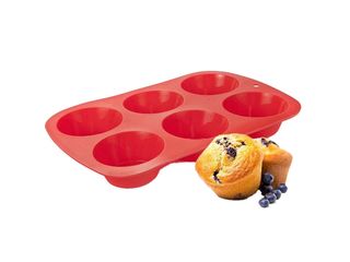 Forma na muffiny silikonová, červená