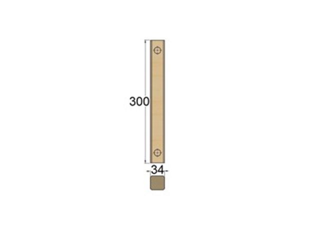 Obrázek produktu Profil ukončovací borovice 34x34mm, délka 30cm (2ks)