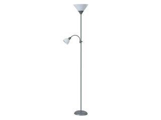 Lampa stojací Action stříbrná/bílá