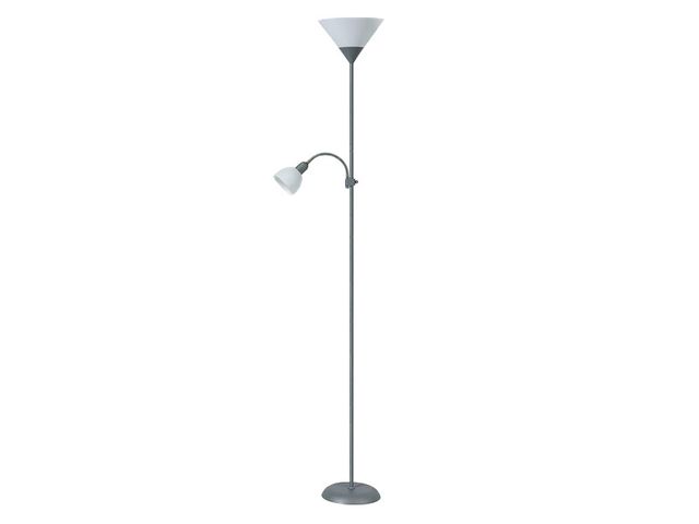 Obrázek produktu Lampa stojací Action stříbrná/bílá