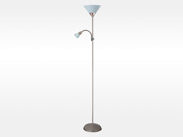 Obrázek produktu Lampa stojací Action stříbrná/bílá