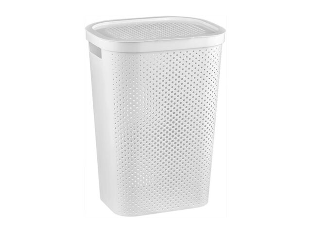 Obrázek produktu Koš na prádlo Infinity Dots 59 l, bílý