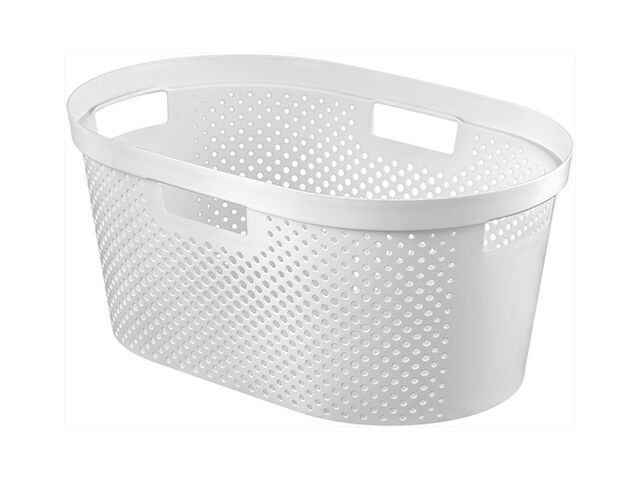 Obrázek produktu Koš na čisté prádlo Infinity Dots 39 l, bílý