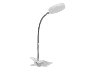 Lampička s klipem LUCY LED - bílá 5W, 420lm, 3000K, vypínač na kabelu