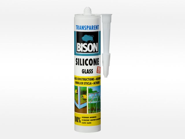 Obrázek produktu Tmel silikonový BISON SILICONE GLASS čirý, 280 ml