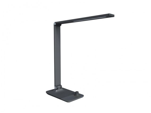 Obrázek produktu Lampa stolní MASTER šedá LED 10W 500lm, USB out, indukční nabíjení