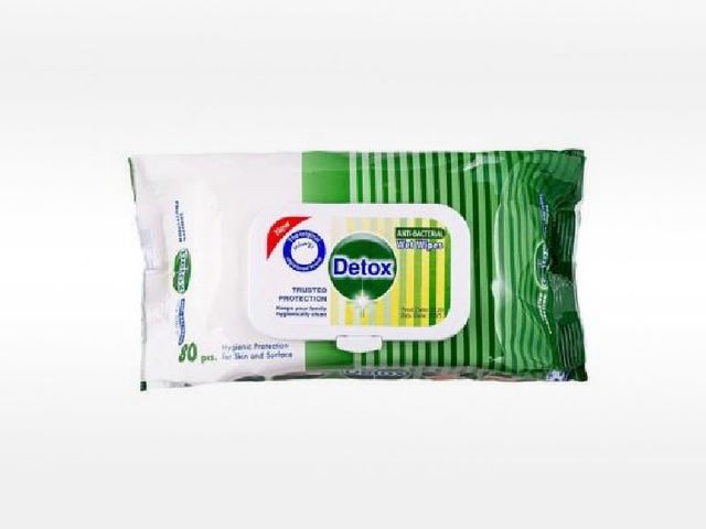 Obrázek produktu Ubrousky antibakteriální Fresh Detox 80 ks, zelené