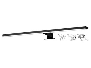 Sv. koupelnové LED Gila C, 8W, 640lm, 4500K, nástěnné, černé