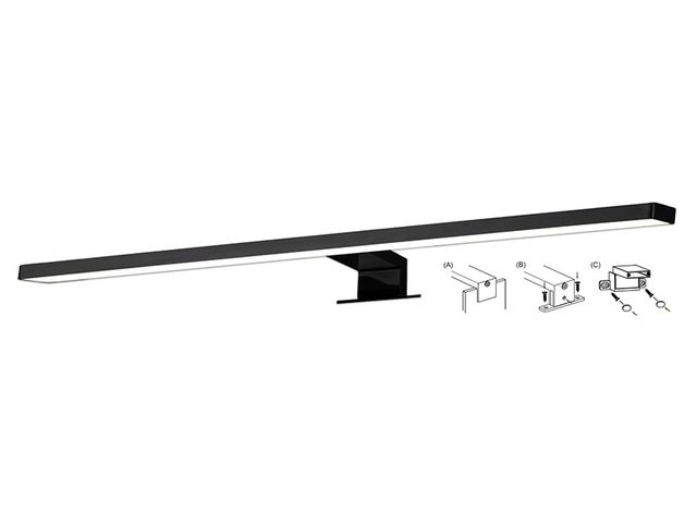 Obrázek produktu Sv. koupelnové LED Gila C, 8W, 640lm, 4500K, nástěnné, černé