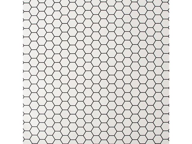 Obrázek produktu Tapeta vliesová 112650 bíločerná mozaika hexagon