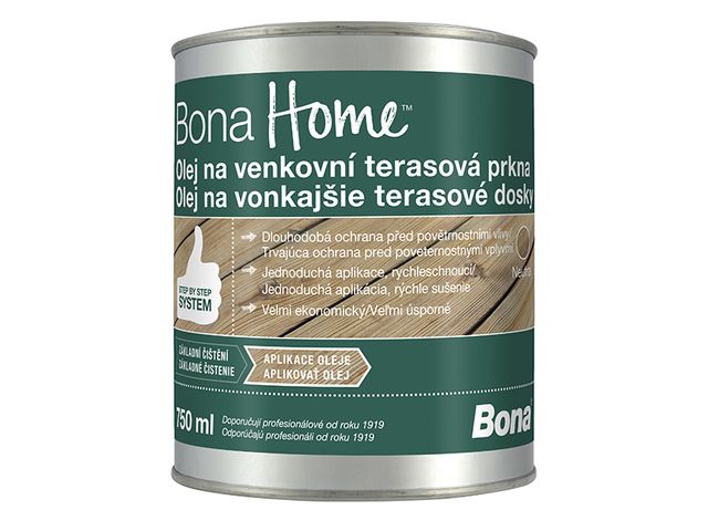 Obrázek produktu Olej na venkovní terasová prkna Bona Home neutral 0,75 l