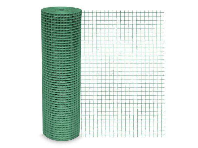 Obrázek produktu Síť chovatelská svařovaná Zn+PVC, zelená, výška 1mx10m, oko 25x25mm