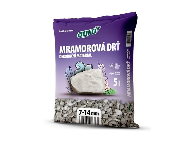 Obrázek produktu Drť mramorová 7 - 14 mm 5l, Agro