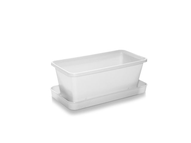 Obrázek produktu Set truhlík plastový s podmiskou malý 21cm, bílý