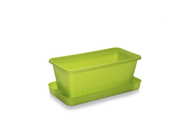 Obrázek produktu Set truhlík plastový s podmiskou malý 21cm, hráškově zelený