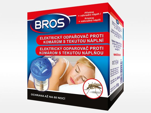 Obrázek produktu Odpařovač elektrický proti komárům s tekutou náplní, BROS