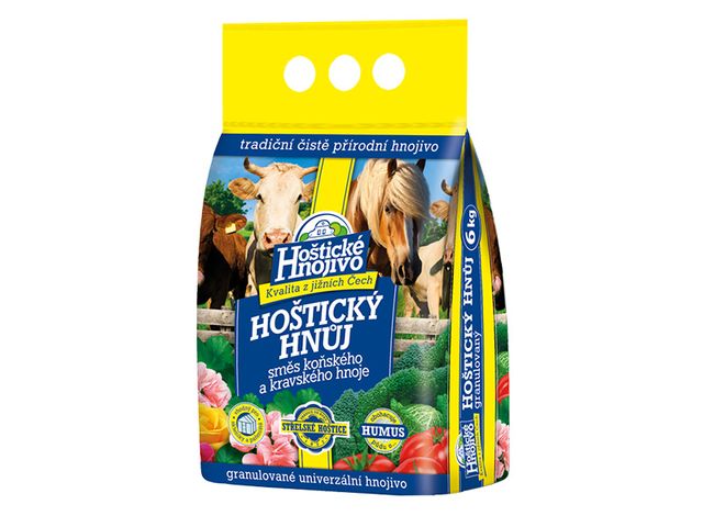 Obrázek produktu Hnůj Hoštický, 6kg, směs kravského a koňského