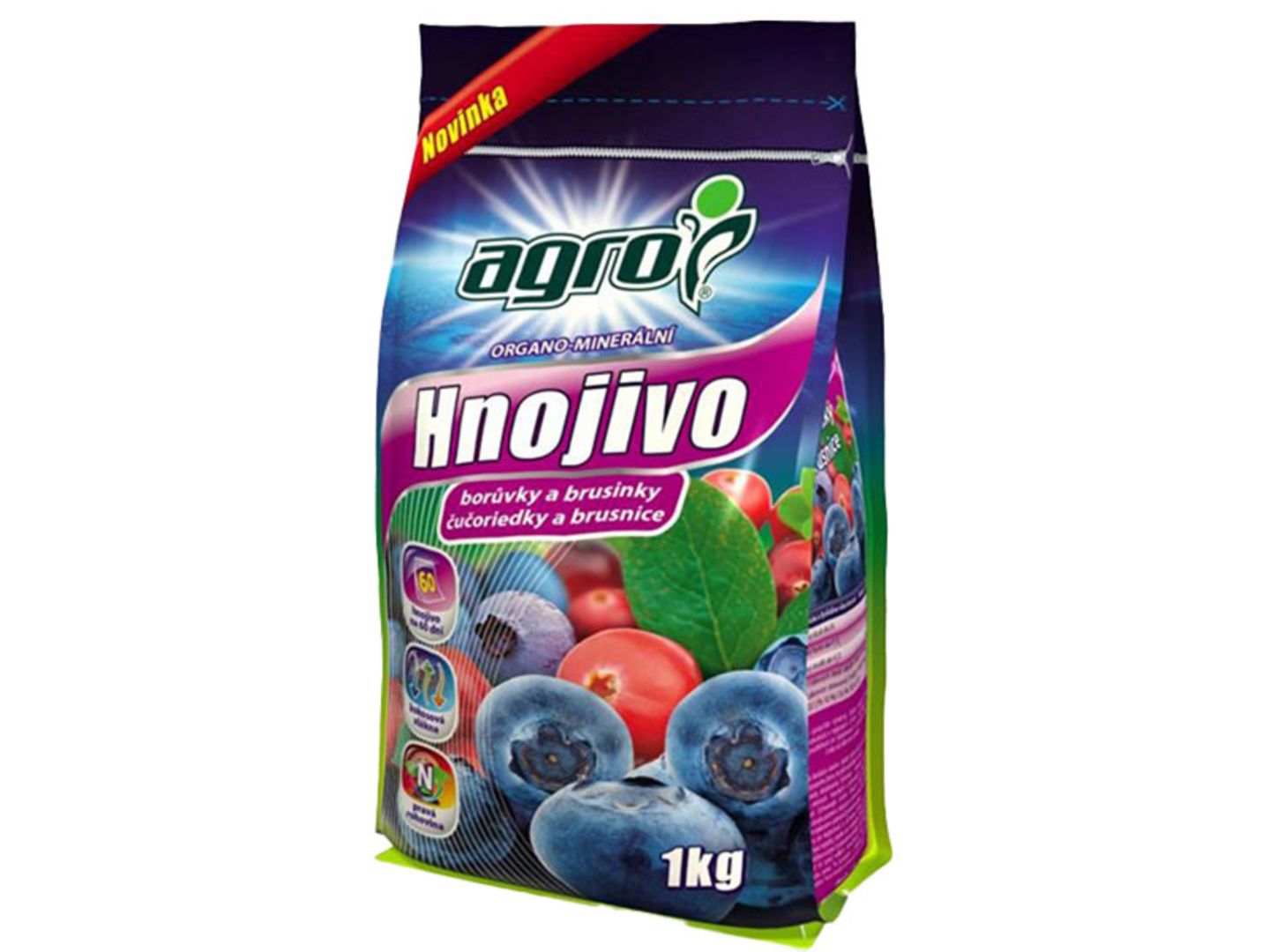 Hnojivo organominerální pro borůvky a brusinky 1kg, Agro