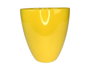 Obal keramický Orchid, žlutý, pr.14 cm
