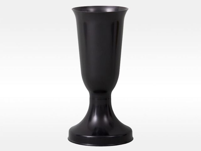 Obrázek produktu Váza hřbitovní plastová Adonis, těžké dno, pr.15, výška 30 cm, černá