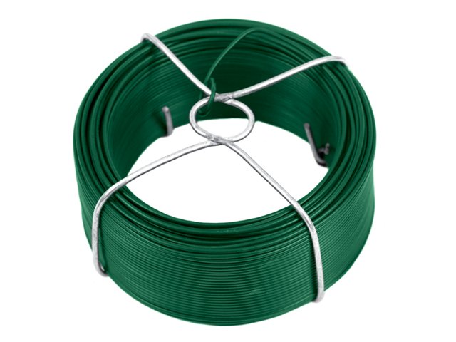 Obrázek produktu Drát vázací Zn+PVC, zelený, tloušťka drátu 1,4mm, 60m, v drátěném obalu