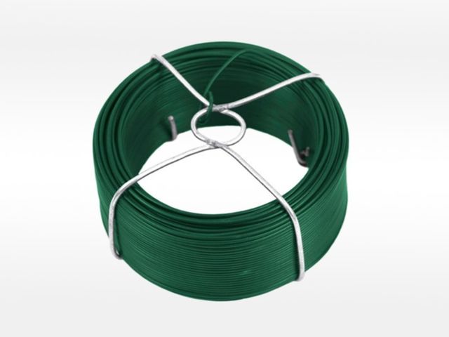 Obrázek produktu Drát vázací Zn+PVC, zelený, tloušťka drátu 1,4mm, 60m, v drátěném obalu