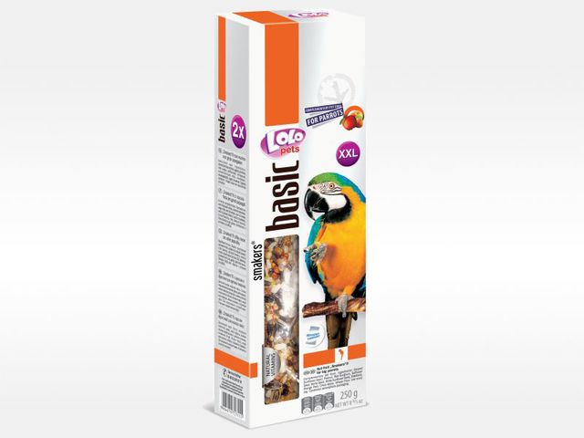 Obrázek produktu Klasy ořechovo-ovocné pro velké papoušky 2ks LOLO SMAKERS XXL 250G