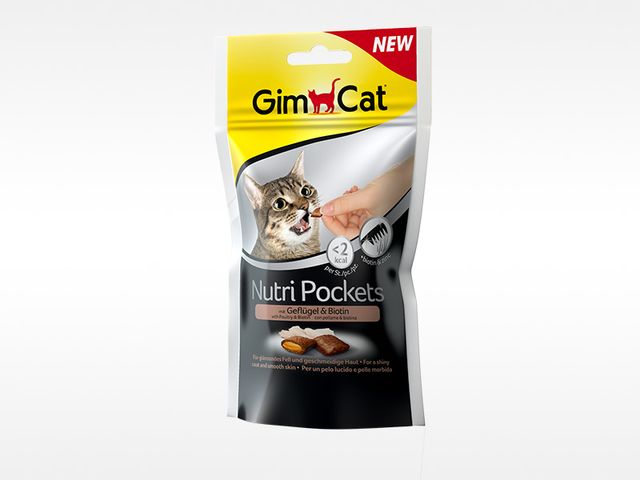 Obrázek produktu Pamlsek GIMCAT Nutri Pockets drůbež a biotin 60g
