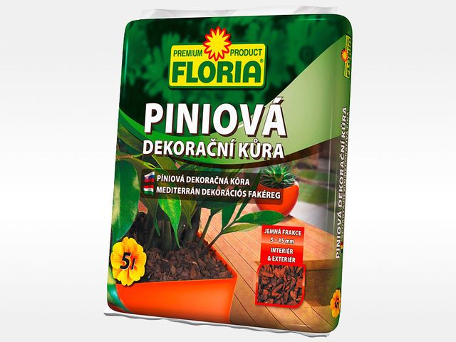 Obrázek produktu Kůra piniová jemná (frakce 5 - 15 mm) 5l, Floria