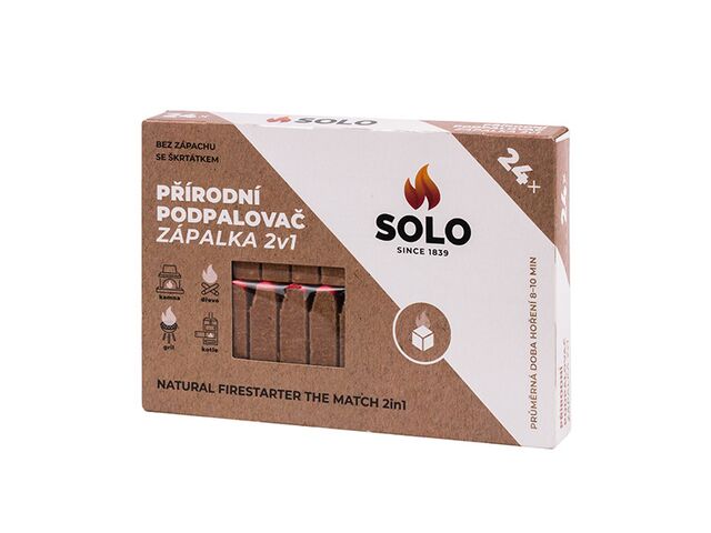 Obrázek produktu SOLO Ekologický podpalovač ZÁPALKA 2v1 24ks